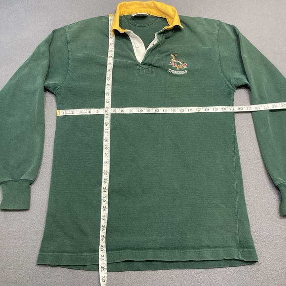 Vintage 90s Barbarian Rugby Shirt South Africa Springboks Men's Large Green - Picture 9 of 11
